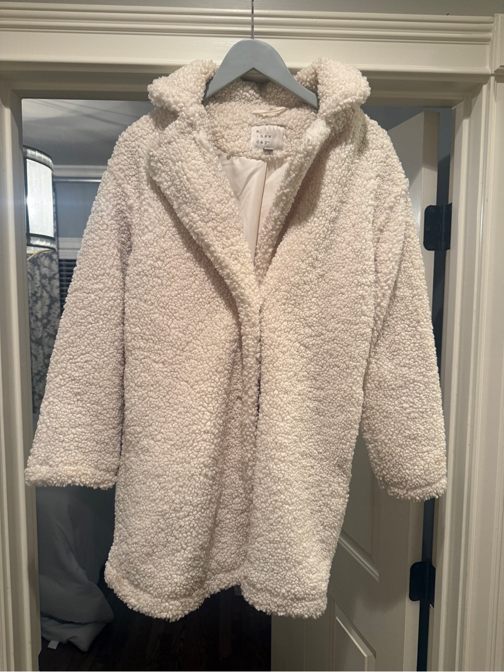 Target Cream Sherpa Hooded Coat